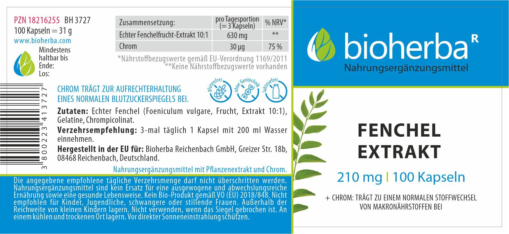 Bioherba Fenchel Extrakt Kapseln