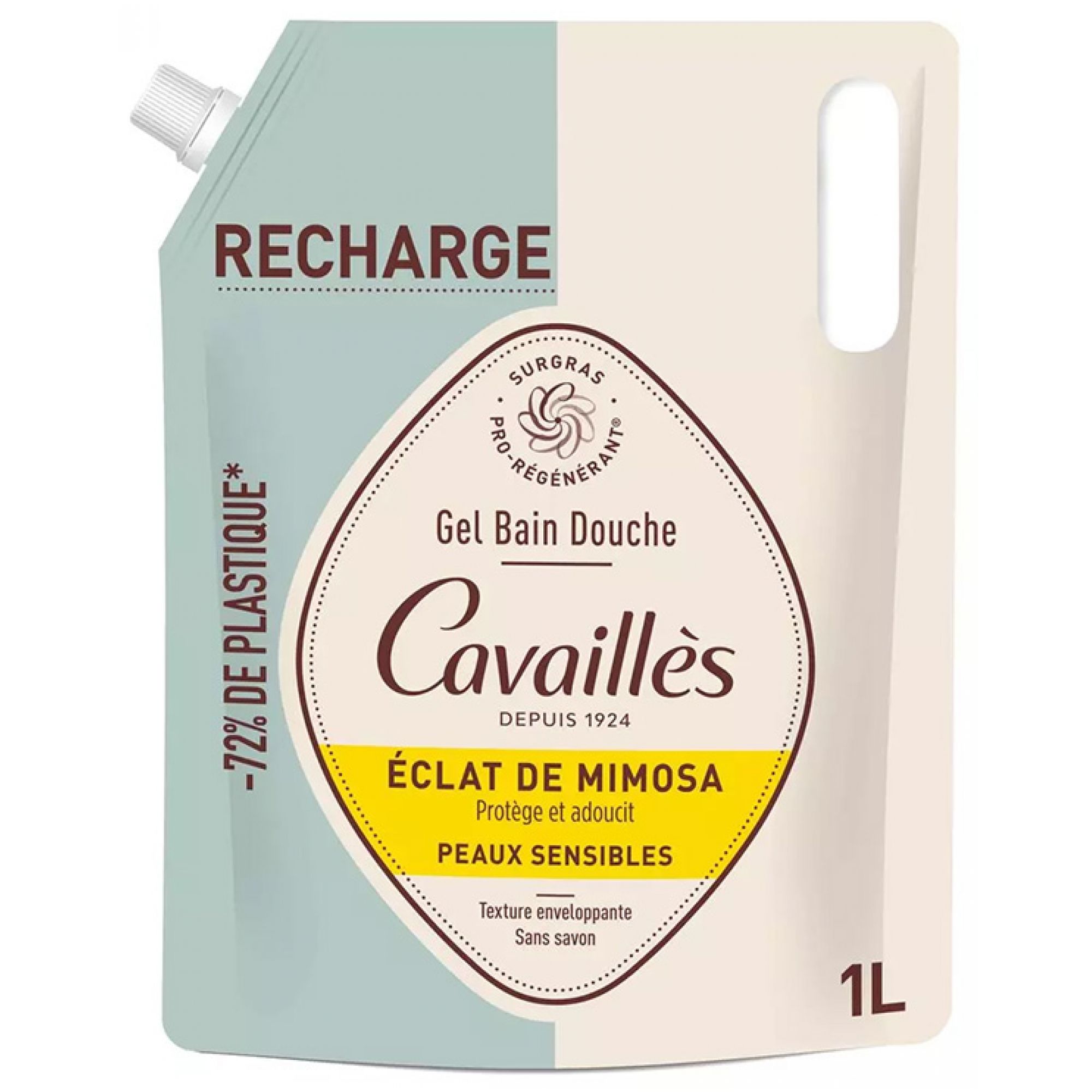 Cavaillès Sensitive Skin Mimosa Radiance Duschgel Eco-Refill 17,5x8,3x24,5 cm