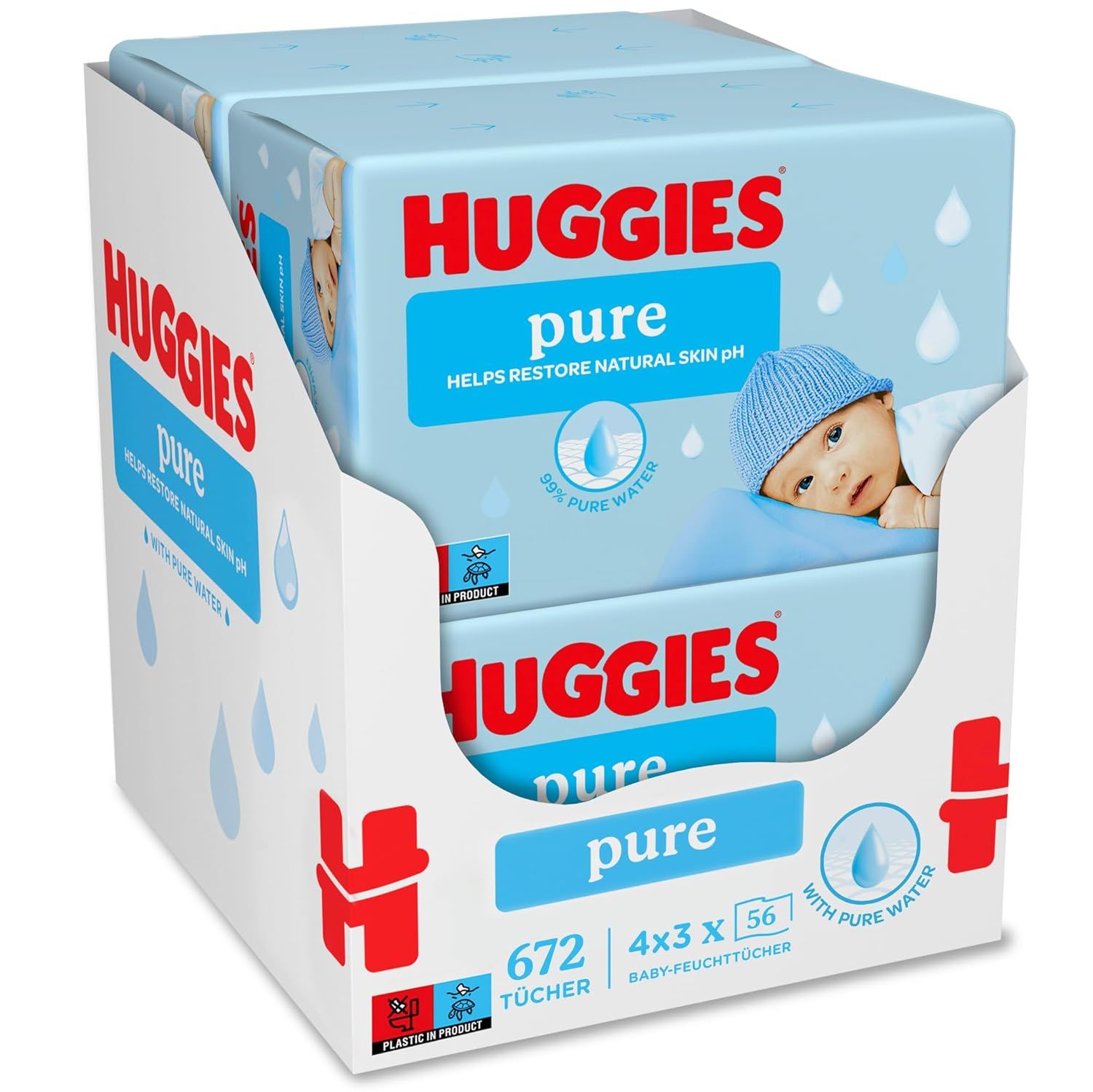 Huggies Feuchttücher Pure Baby Pflegetücher 672 St