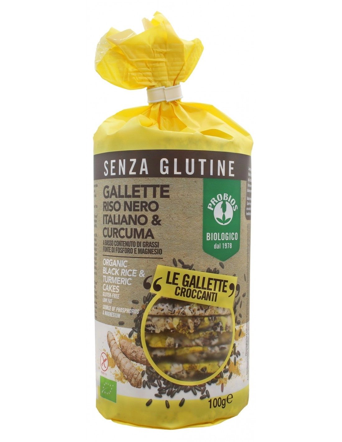 Gallette di Riso Nero e Curcuma Senza Glutine - Probios