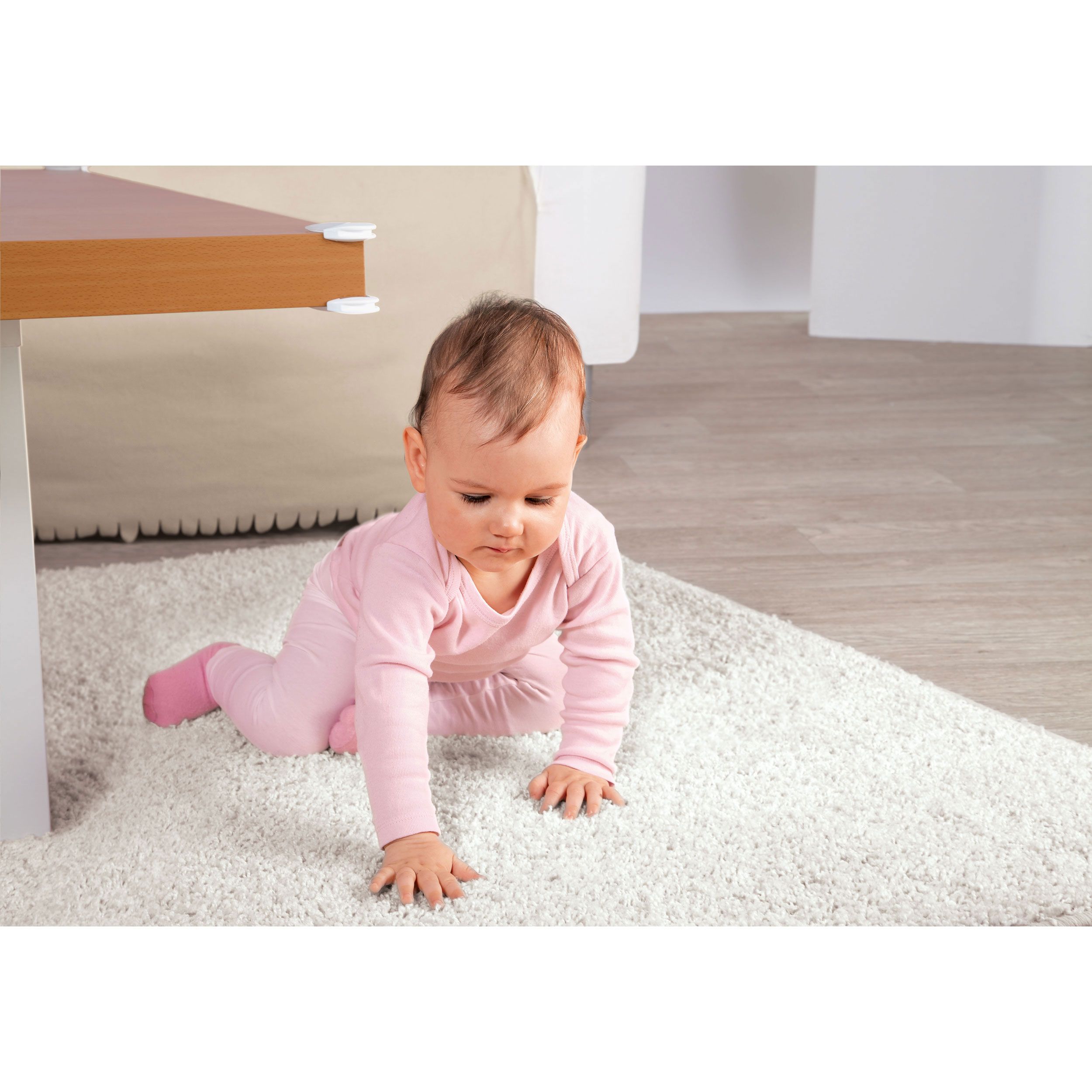 reer Eckenschutz, 4er Set, Kindersicherung, Weiß / Transparent