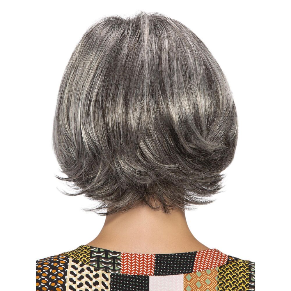 Perücke Maren von trendhair. Grauer Bob. Rückansicht.