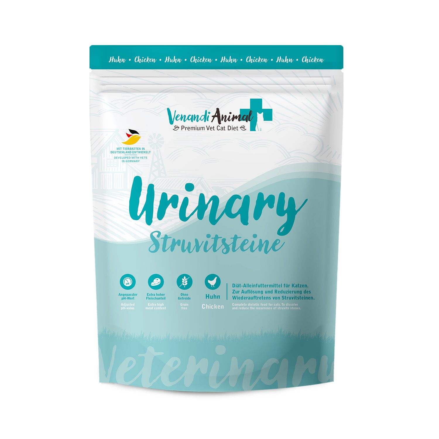 Venandi Animal Vet - Diät Urinary Struvitsteine Huhn 1500 g Futter