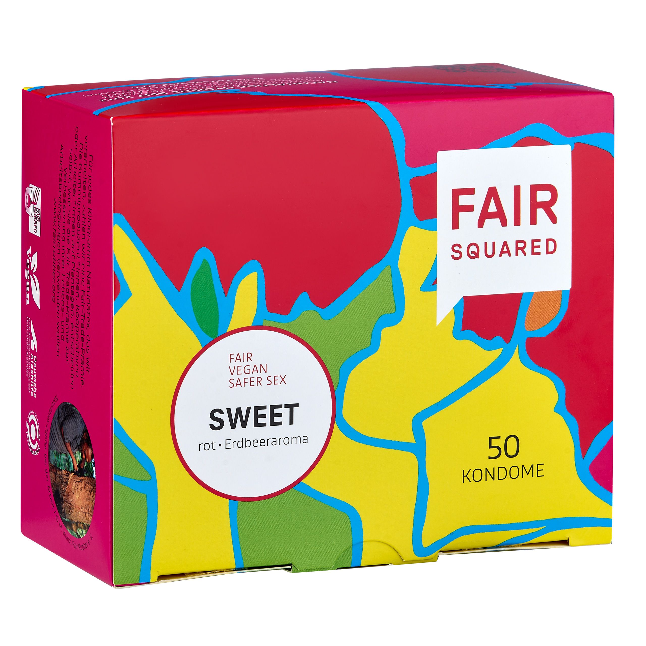 FAIR SQUARED Kondome SWEET Erdbeere