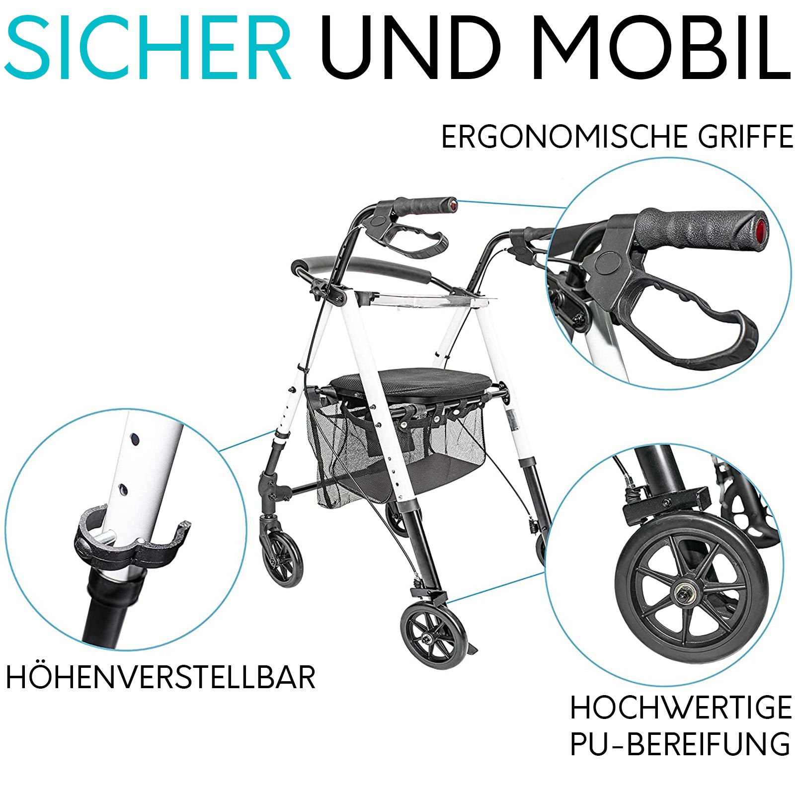 Wohnungs-Rollator IR10+ - Der wendige Indoor Rollator von Mobility Plus+