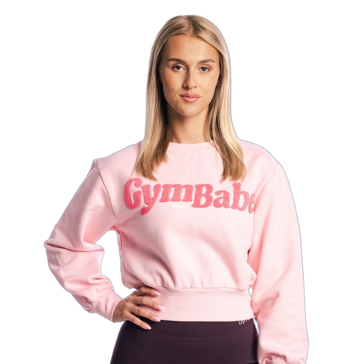 GymBeam Damen Pullover cropped Langarm Cherrybloom 1 St