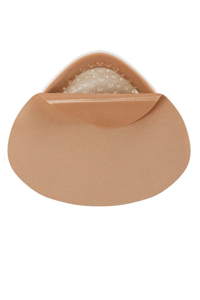 Brustprothese, tropfenförmig, mit Innenseite. Sichtbar: Noppen.