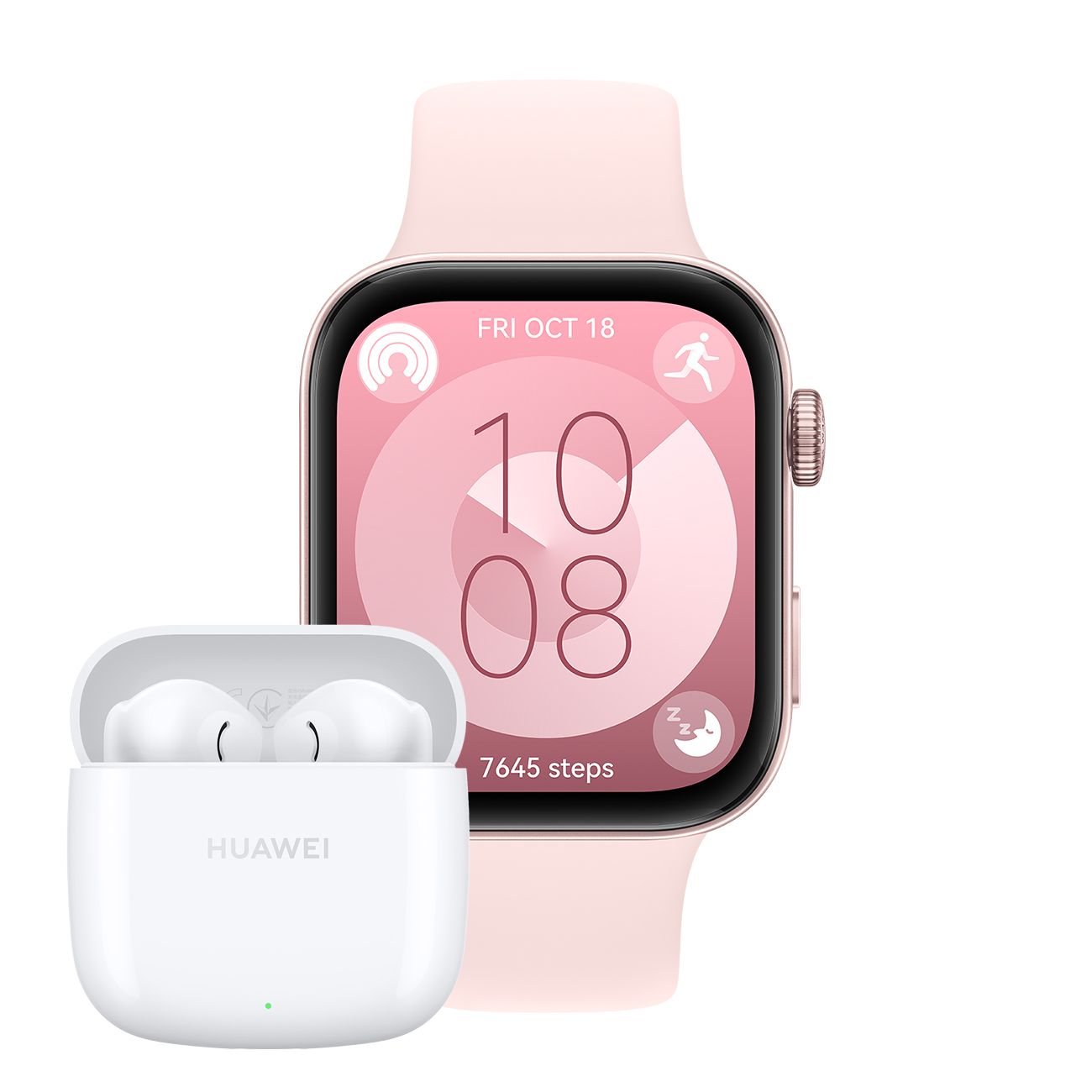 Huawei Watch Fit 3 Solo-B09S Pink + Freebuds SE 2 Weiß Smartwatch