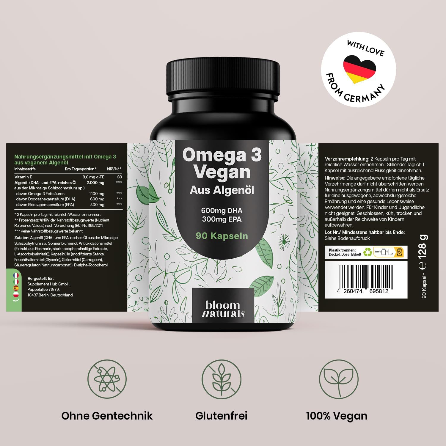 Bloom Naturals Omega 3 Kapseln