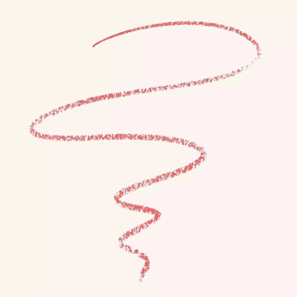 Rosa Lippenstiftstrich, wellenförmig auf hellem Hintergrund. Kosmetisches Produkt.