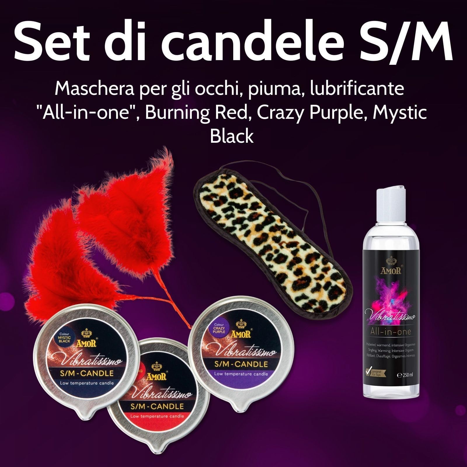 Vibratissimo S/M Kerzen Set mit Gleitgel