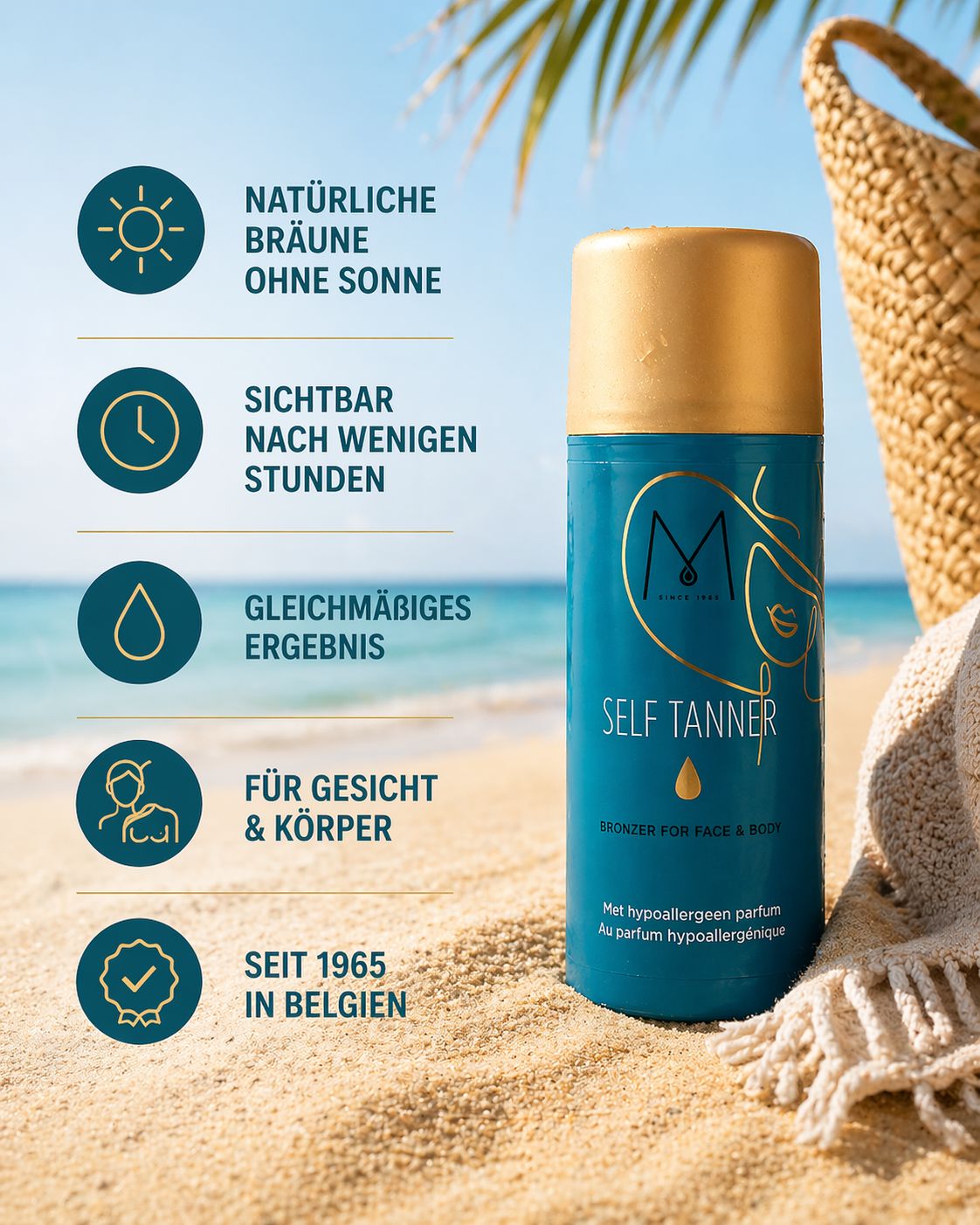 Mylène Self Tanner | Selbstbräuner | Natürliche Bräune ohne Sonne