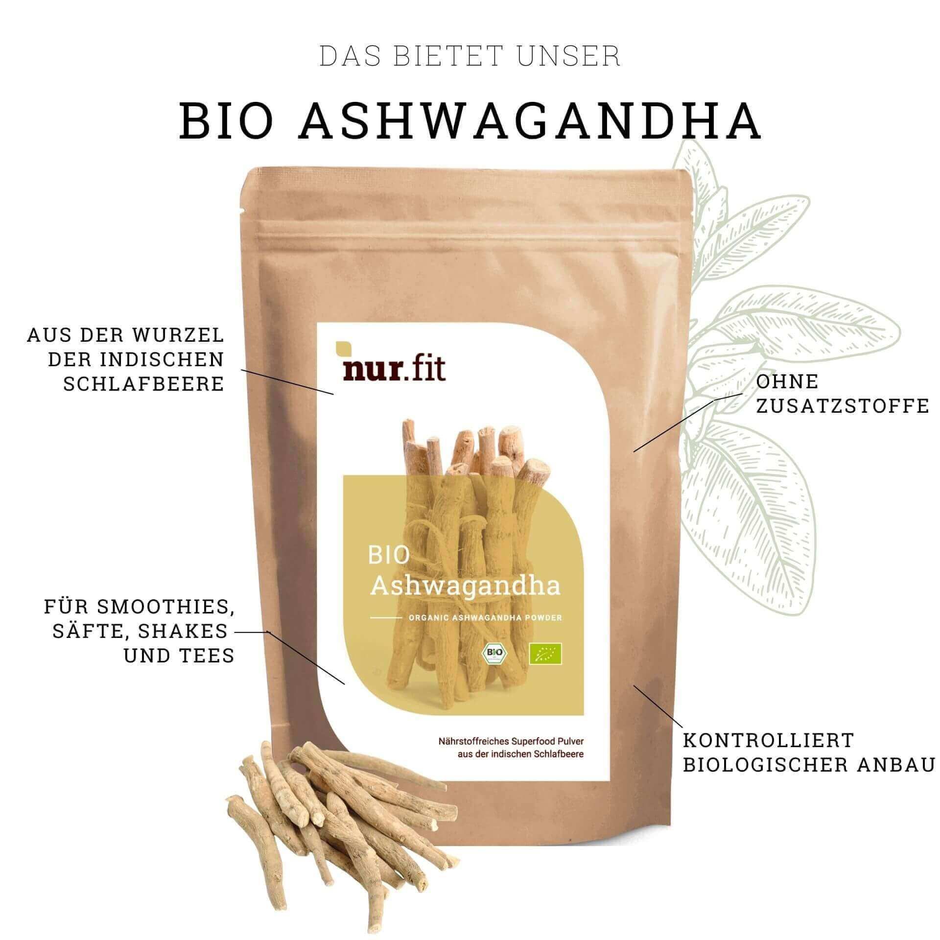 nur.fit BIO Ashwagandha Pulver