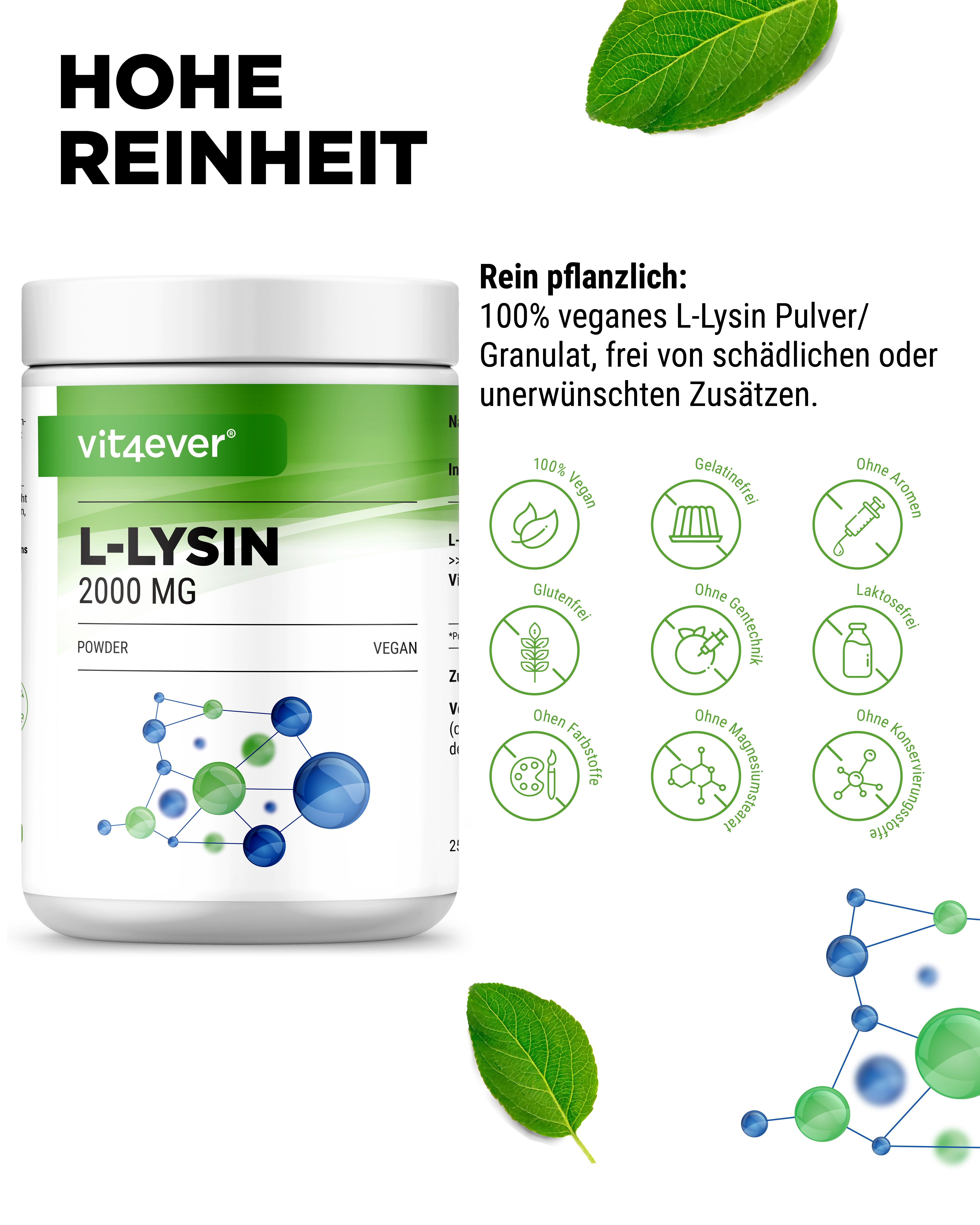 vit4ever L-Lysin 2000 (Pulver)