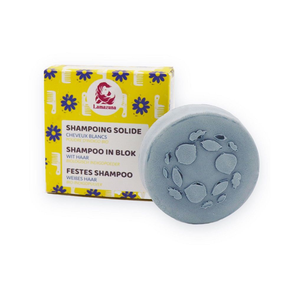 Lamazuna Organic Festes Shampoo sulfatfrei mit Bio Indigopulver