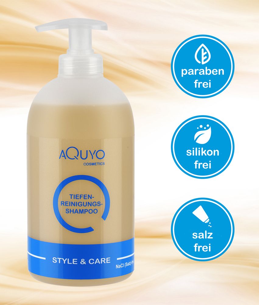 Style & Care Tiefenreinigung Shampoo zur Haarpflege, entfernt Klebereste und Rückstände aus dem Haar