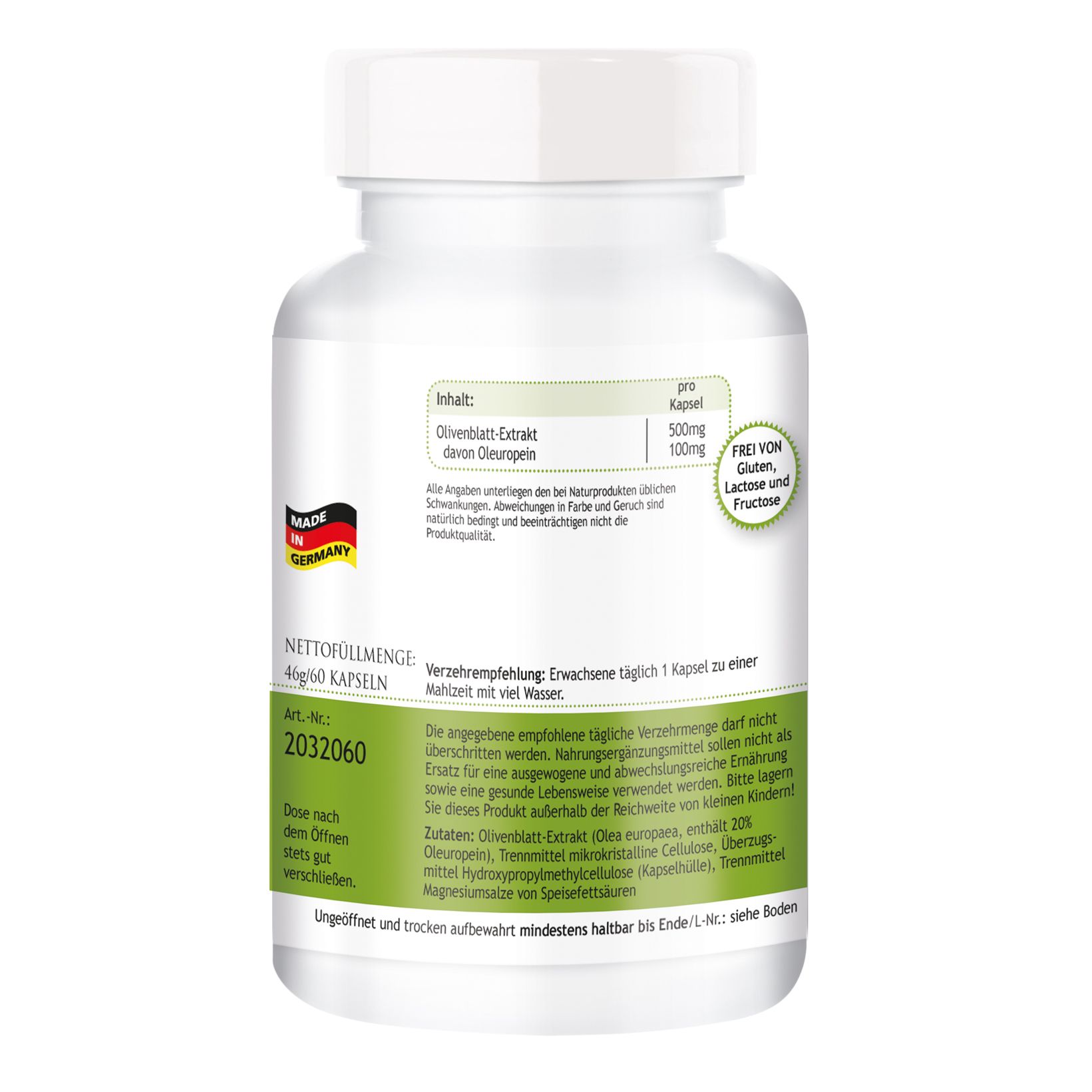 Olivenblatt-Extrakt 500mg | Warnke Vitalstoffe