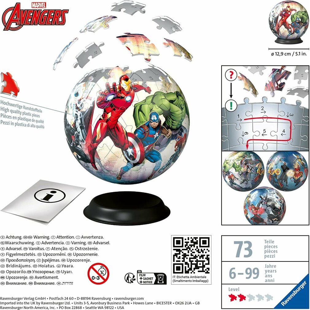 Marvel Avengers 3D Puzzle, 72tlg.