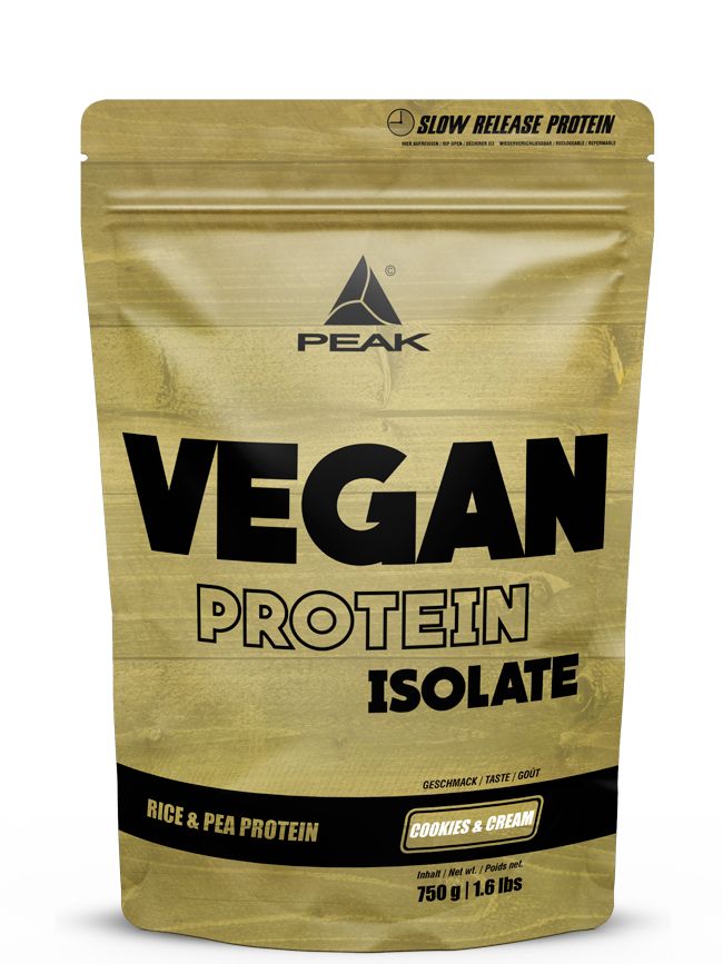 Peak Vegan Protein Isolat - Geschmack Cookies & Cream