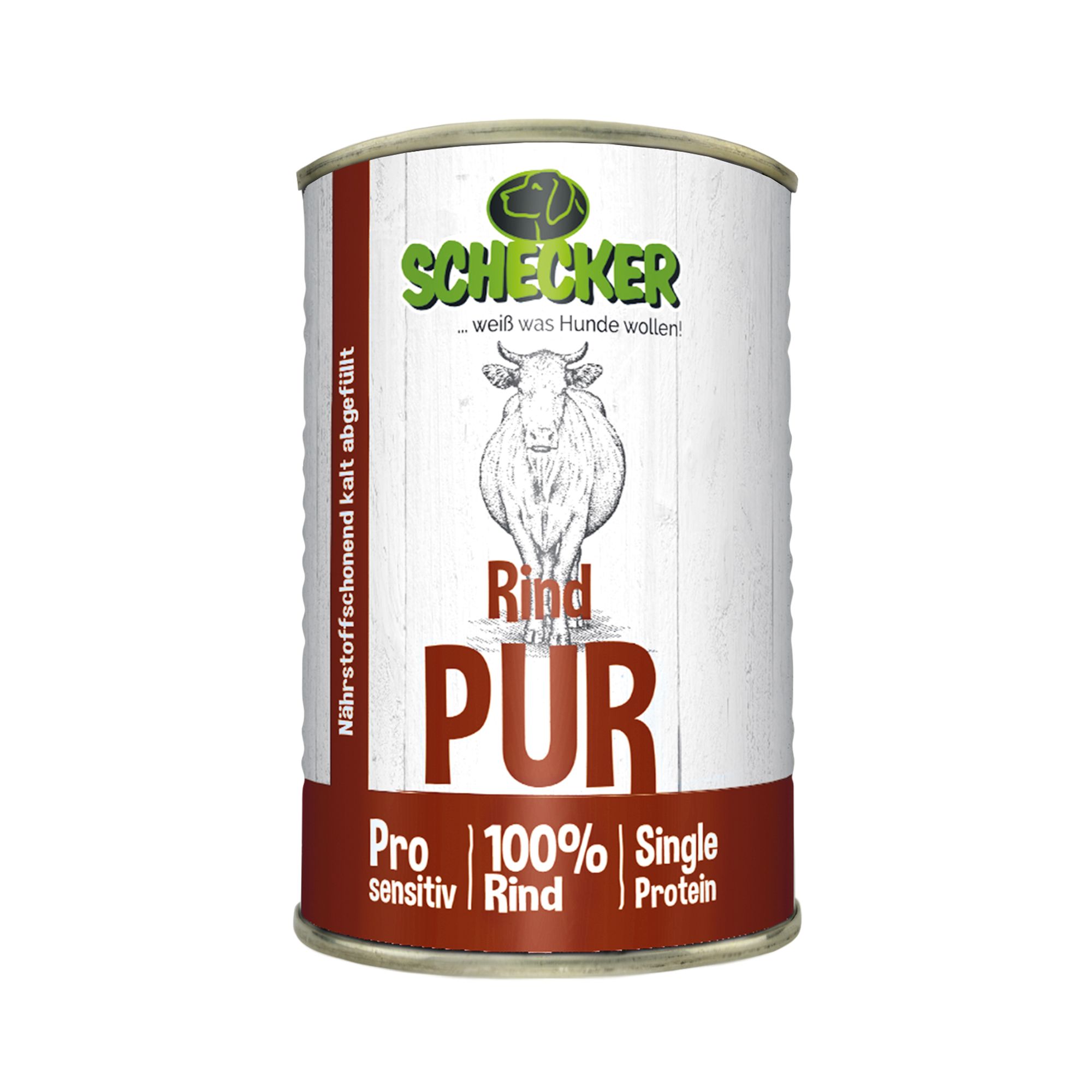 Schecker Nassfutter - 100% Rind PUR