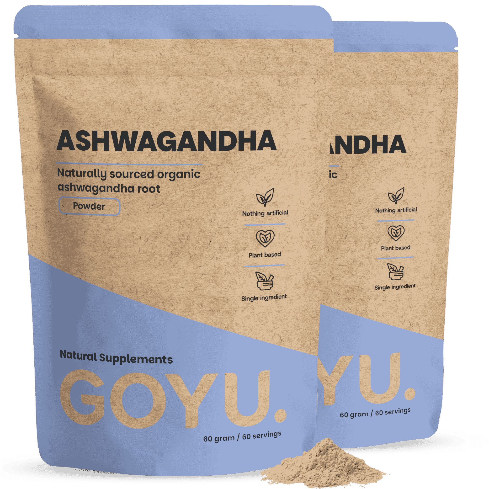 GOYU® – Ashwagandha Poeder Biologisch Combipack 120