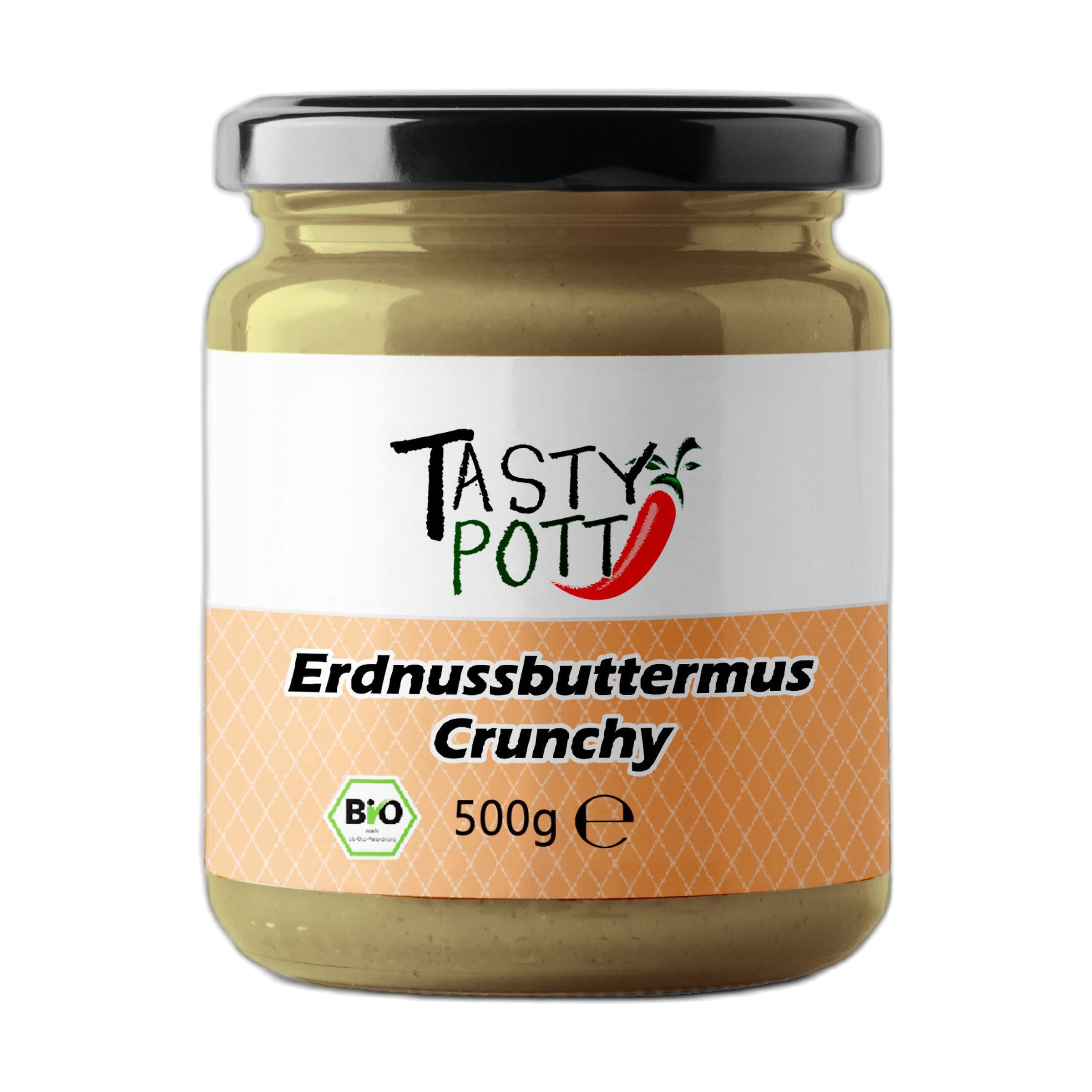 Tasty-Pott Tasty Pott Bio Erdnussbuttermus Crunchy 500 g