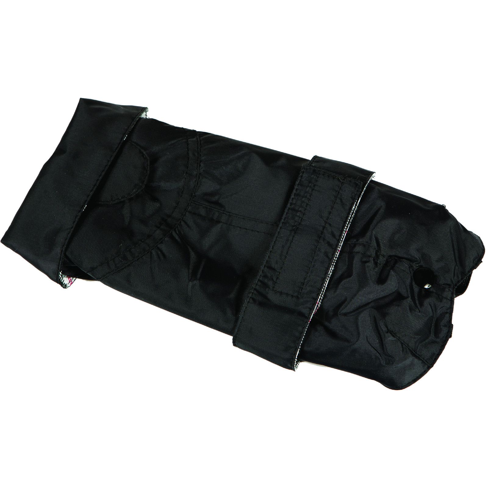 Fashion Dog Hundemantel mit Kunstpelz-Futter - Schwarz - 85 cm