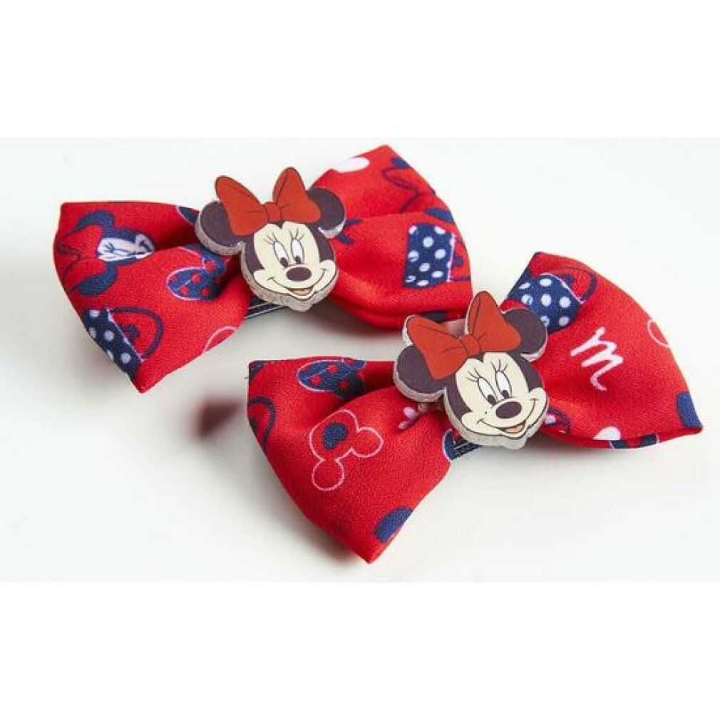 Haarspangen Minnie Mouse Rot Schleife