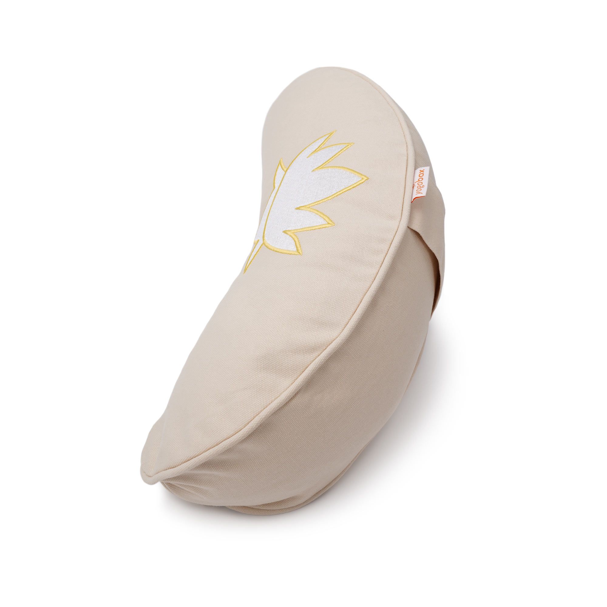 yogabox Yogakissen Halbmond BASIC Lotus Stick weiß - natur - 40 x 17 x 12,0 cm