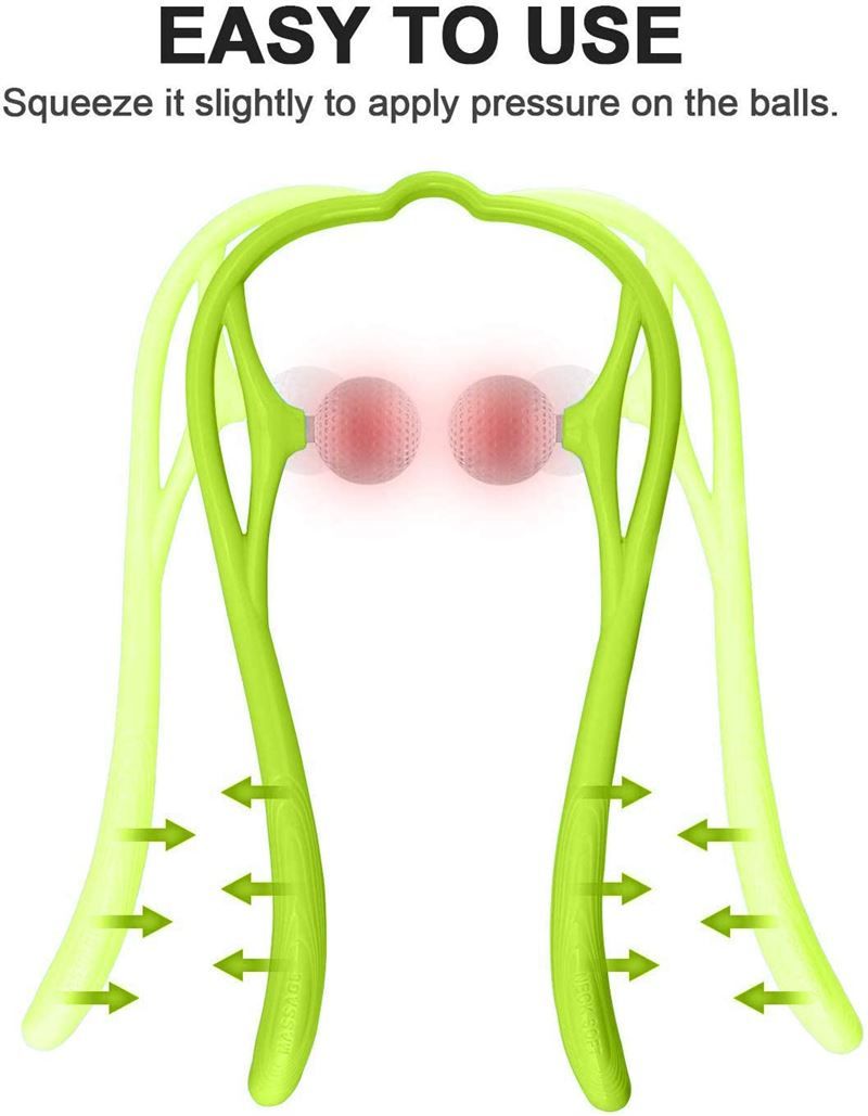 Nackenmassage zur Linderung von Nacken- und Schulterschmerzen - Grün