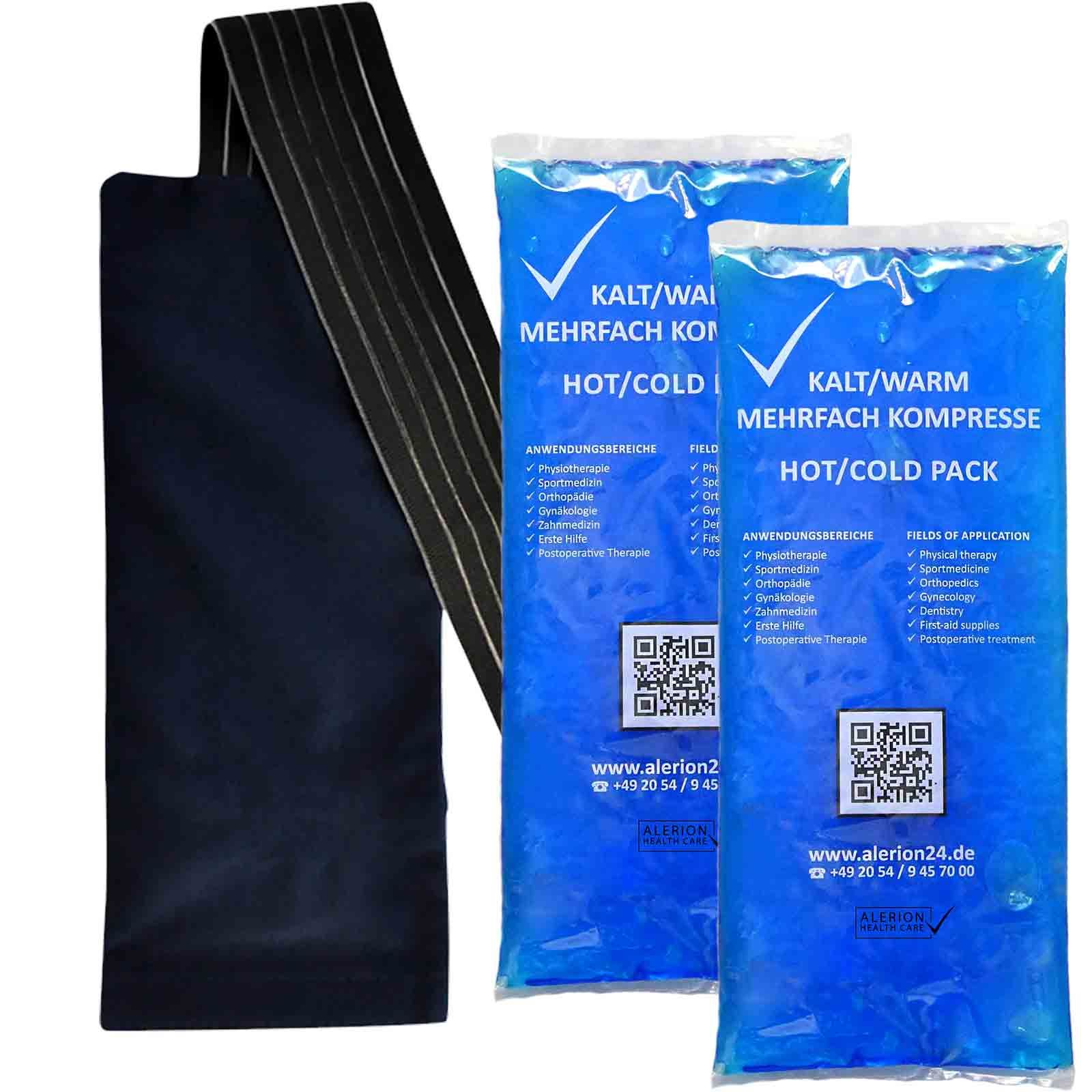 Alerion Kalt Warm Kompressen 12 x 29 cm Set mit Premium Vlieshüllen