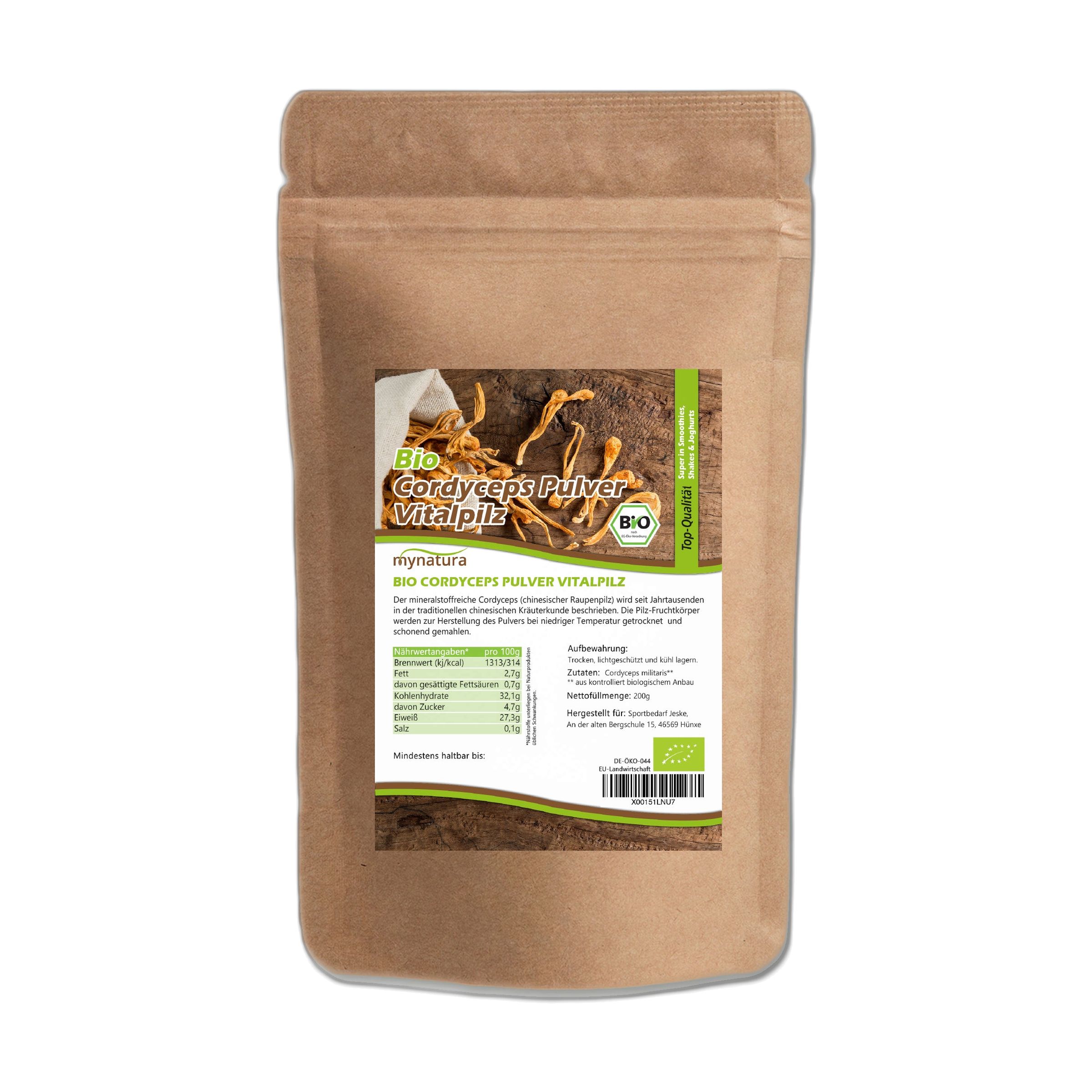 Mynatura Bio Cordyceps Pilzpulver 400 g Pulver