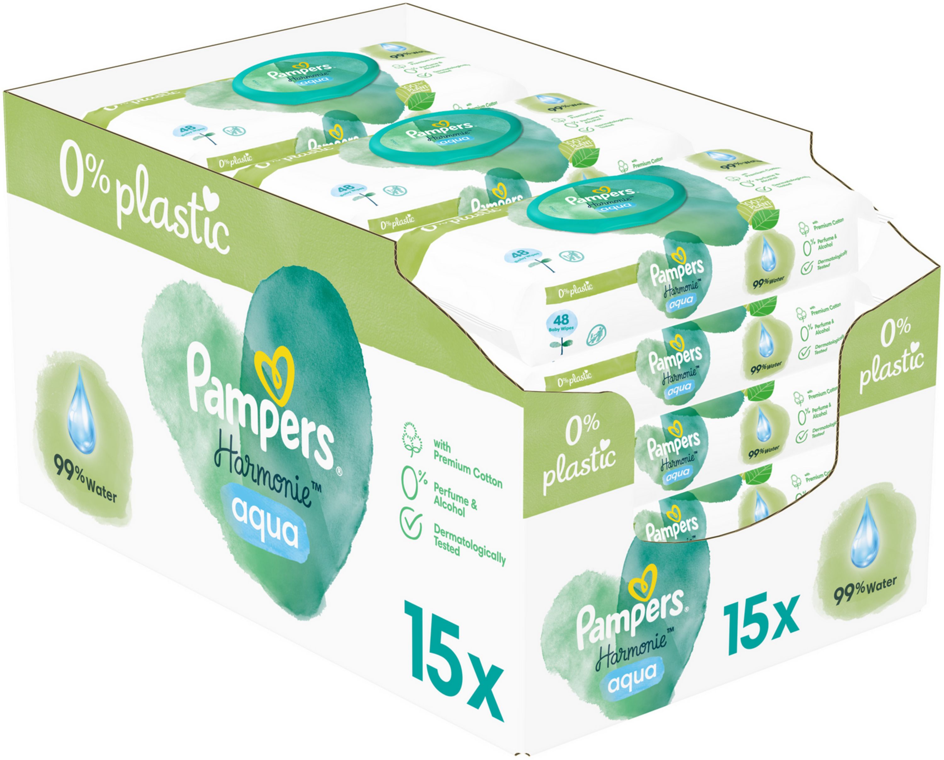 Pampers - Vorteilspack Feuchttücher "Aqua"