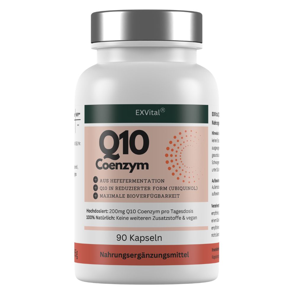 EXVital® Q10 Coenzym Kapseln (Ubiquinol), hochdosiert 200mg pro Tag 65 g