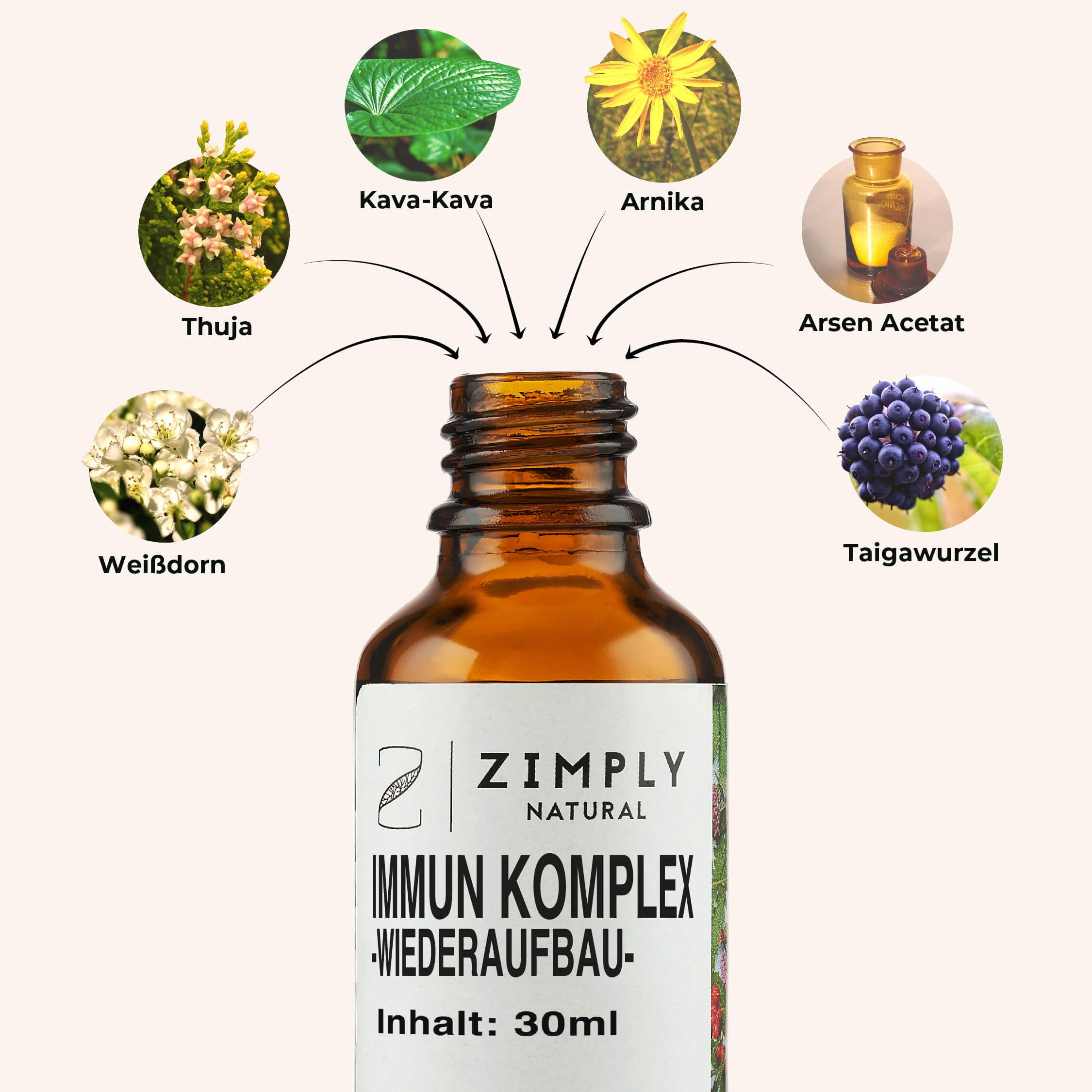 ZIMPLY NATURAL Wiederaufbau Immunsystem Komplex Spray