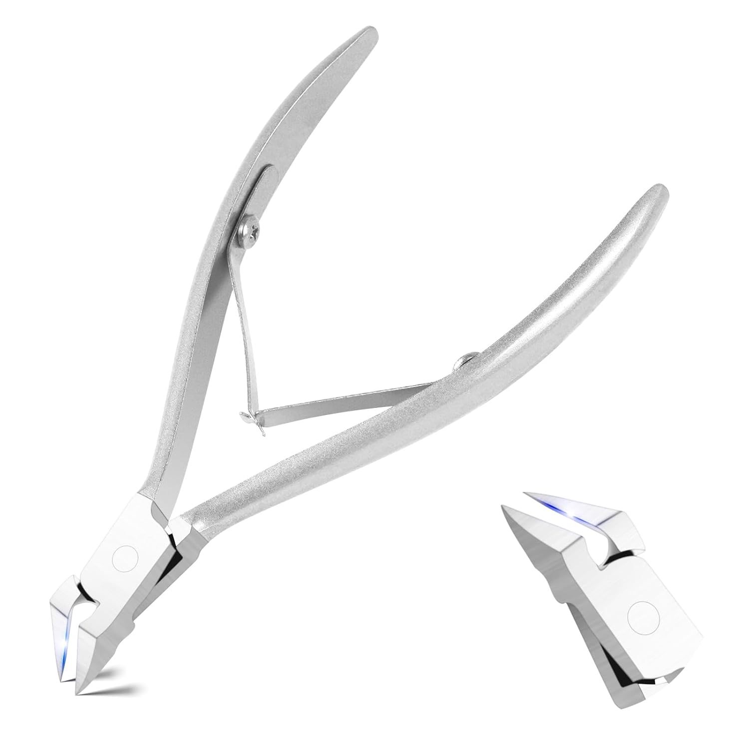 COOL-i Profi Nagelzange aus Edelstahl, Präzisions Fußnagelschere mit rutschfestem Griff
