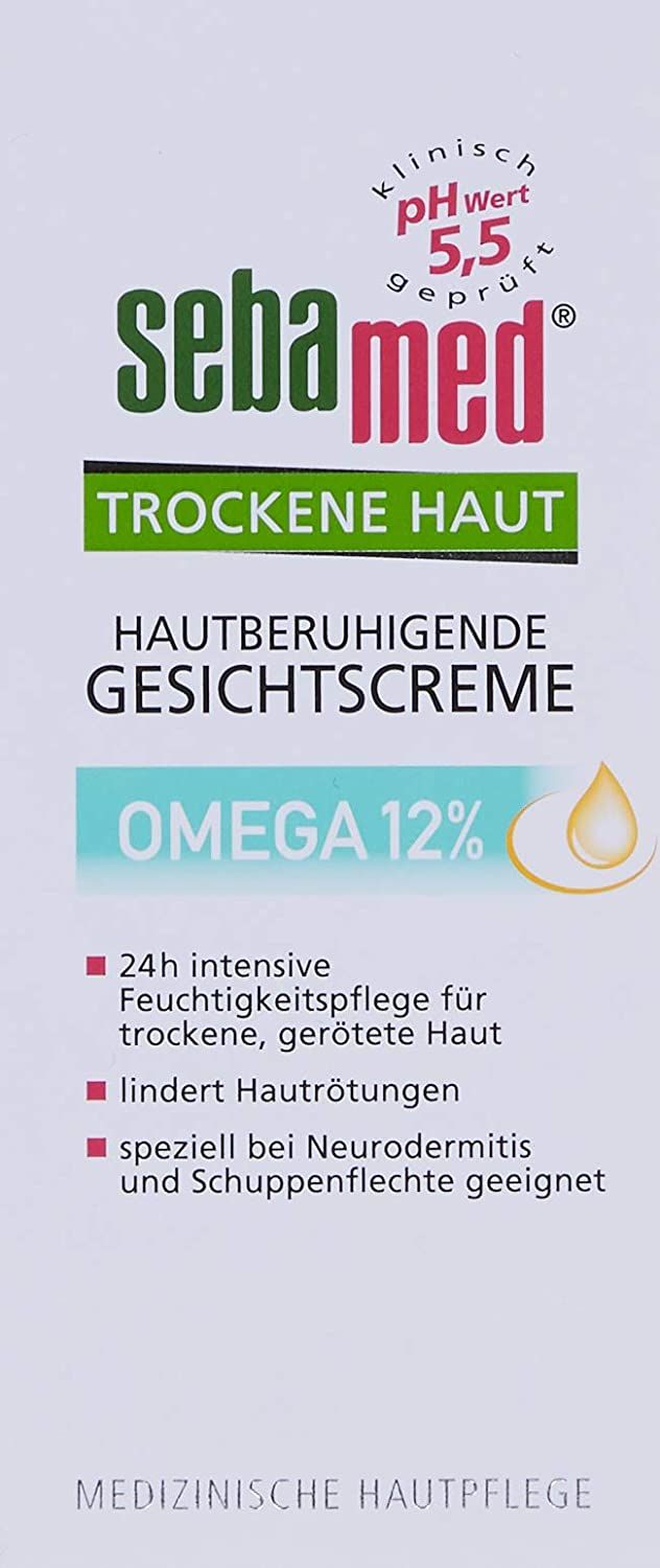 SEBAMED Trockene Haut Gesichtscreme Omega 12%, speziell bei Neurodermitis und Schuppenflechte