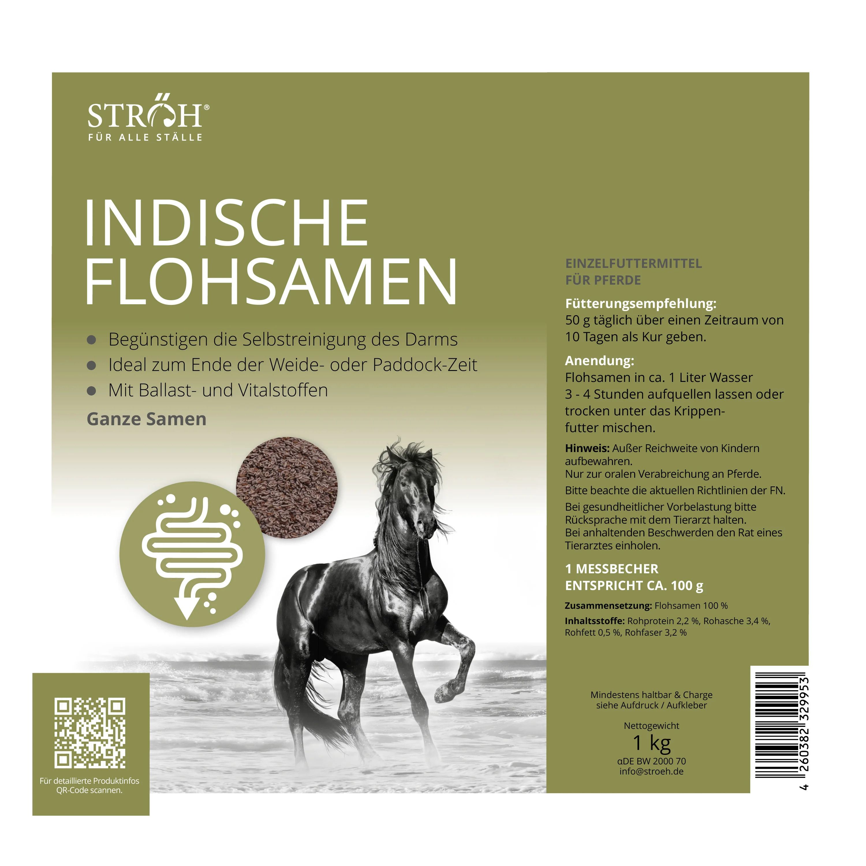 STRÖH indische Flohsamen  Feedbox Dose