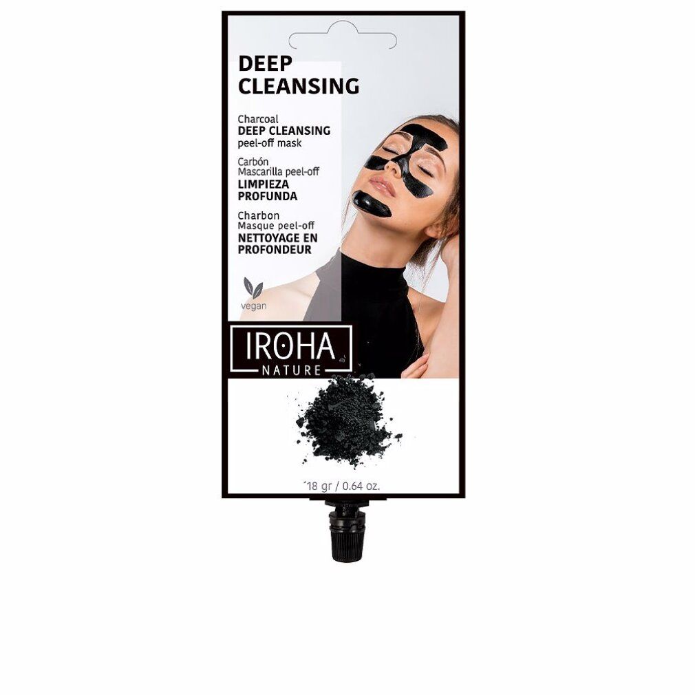Iroha Nature® Peel-Off Gesichtsmaske Aktivkohle 18 g – Tiefenreinigung
