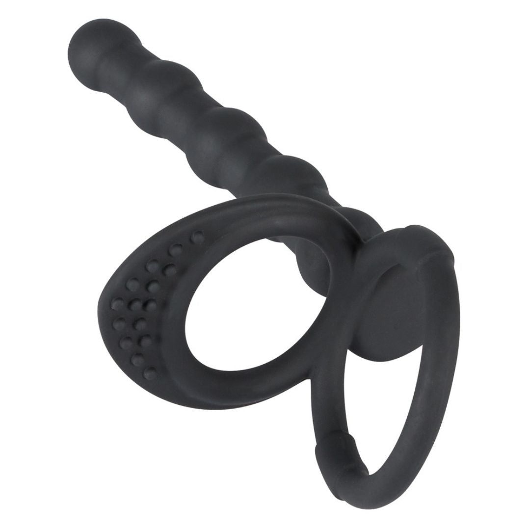 Penis-/Hodenring mit Analdildo | Paartoy | Black Velvets