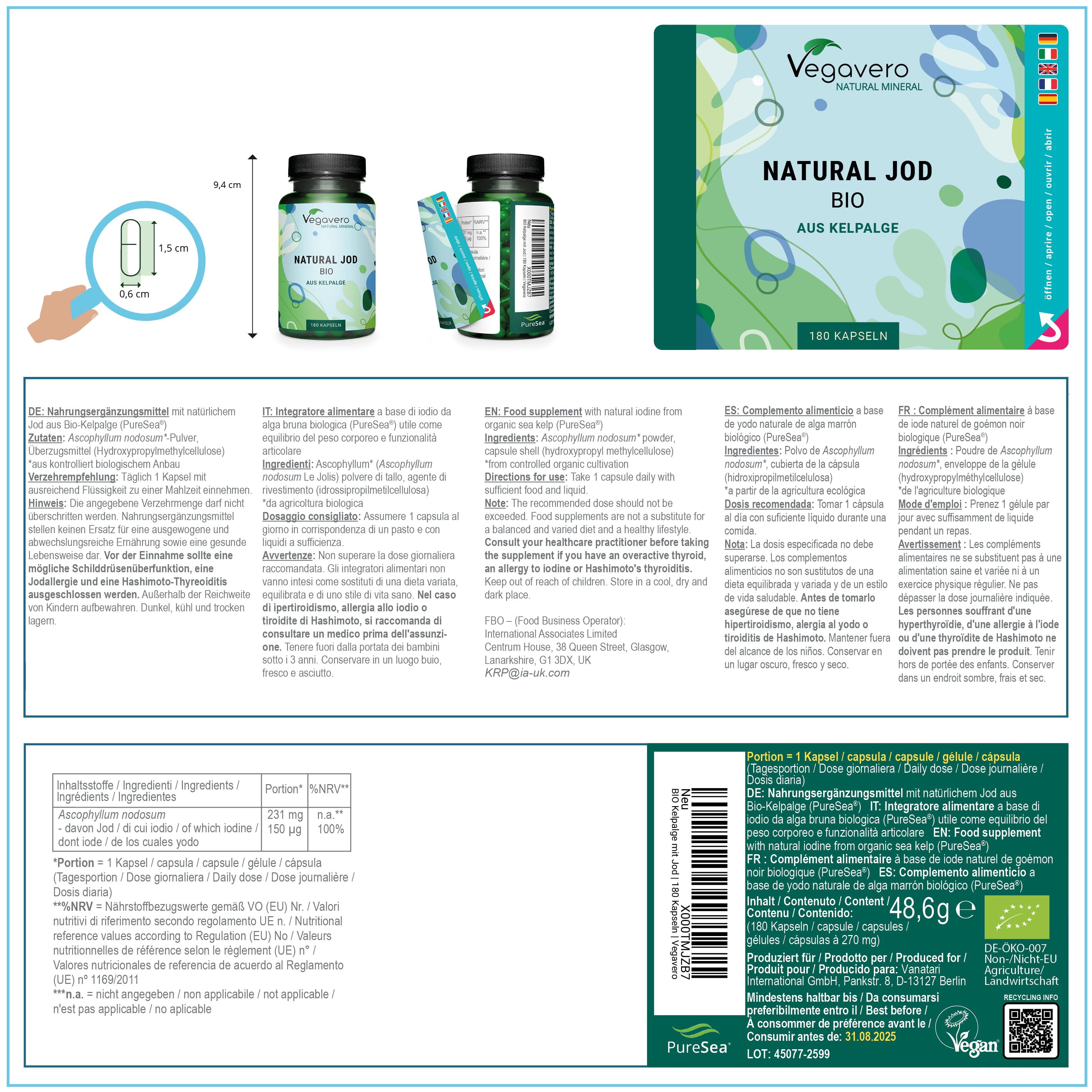 VEGAVERO Natural Jod BIO