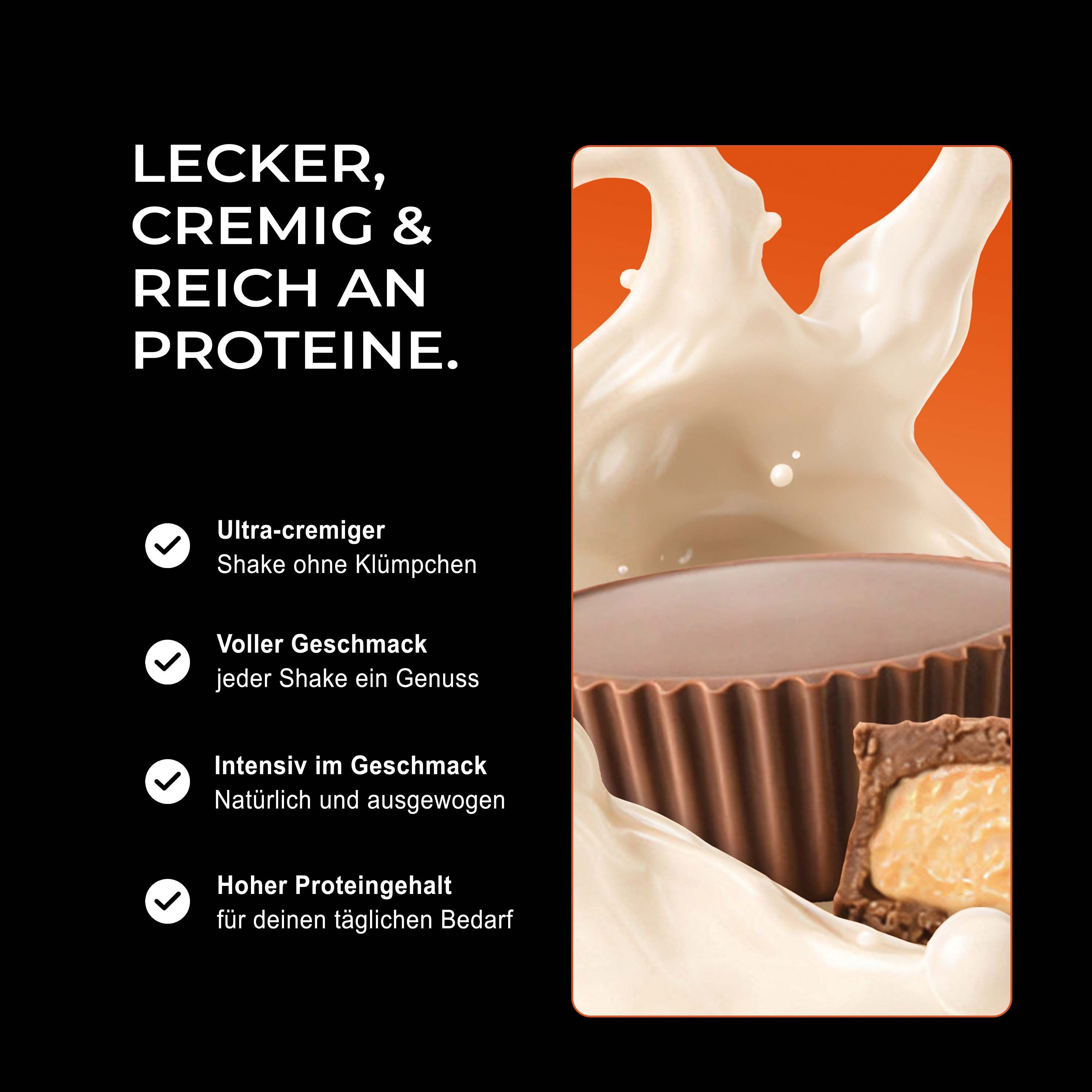 Neosupps Vision Whey Protein Dose, Schoko-Erdnussbutter. Cremig, reich an Proteinen, 25 Portionen.