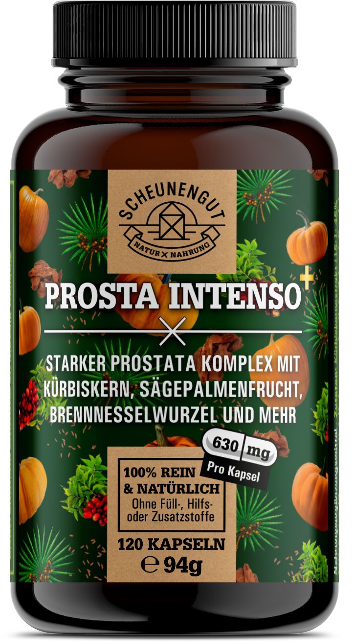 Scheunengut® PROSTA INTENSO+ | Kürbiskern, Sägepalme, afrikanischer Pflaumenbaum | starker Komplex