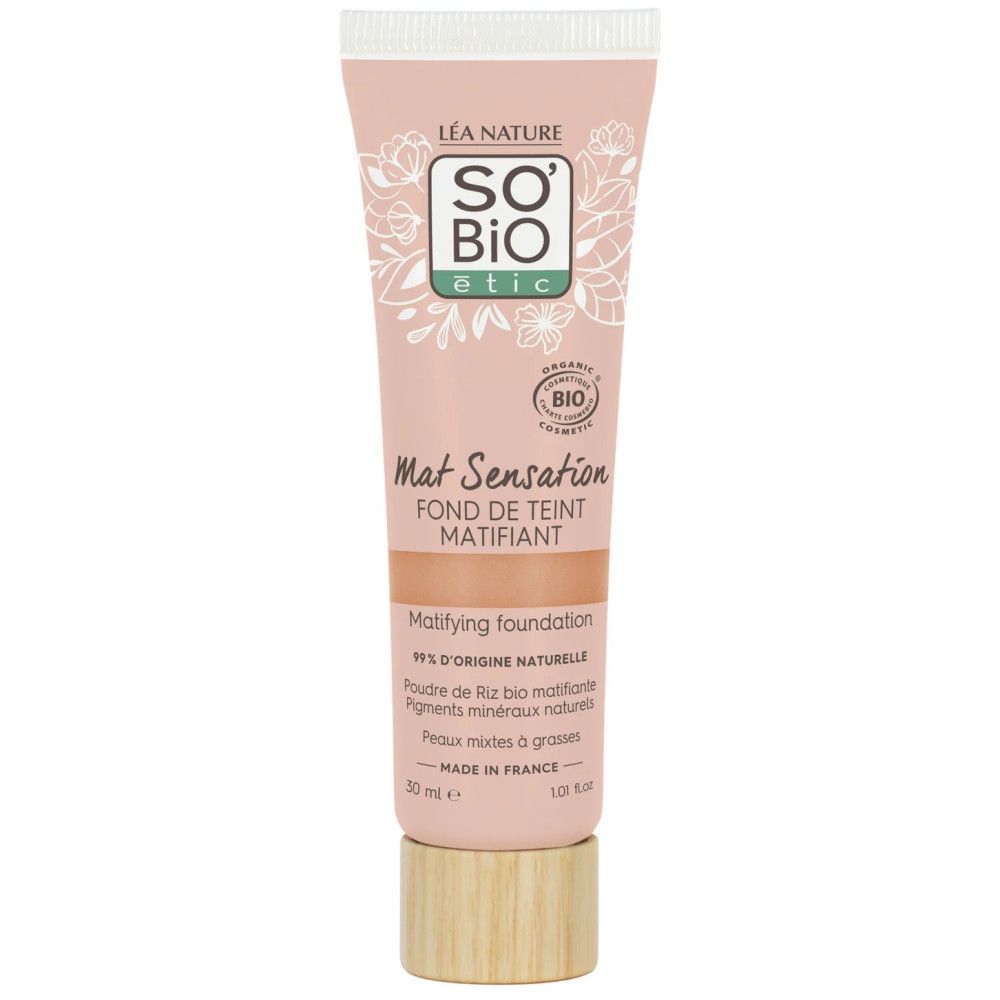 SO'BiO étic - Bio-Mattierende Foundation – Mat Sensation 30 ml