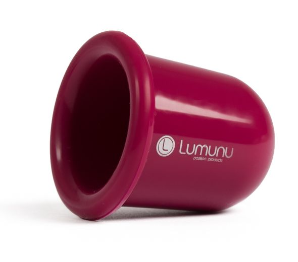 Magenta Anti-Cellulite-Sauger "Cellu-Los". Runde Form mit breiter Öffnung.