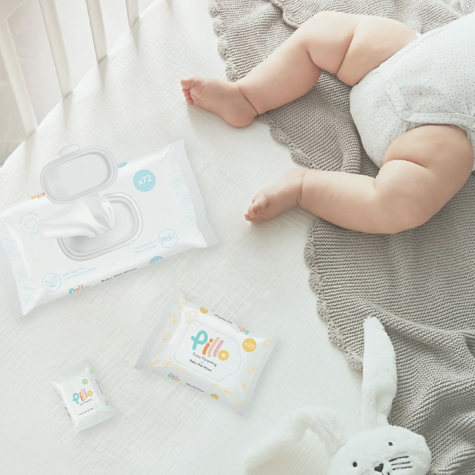 Pillo Feuchttücher Baby Pocket