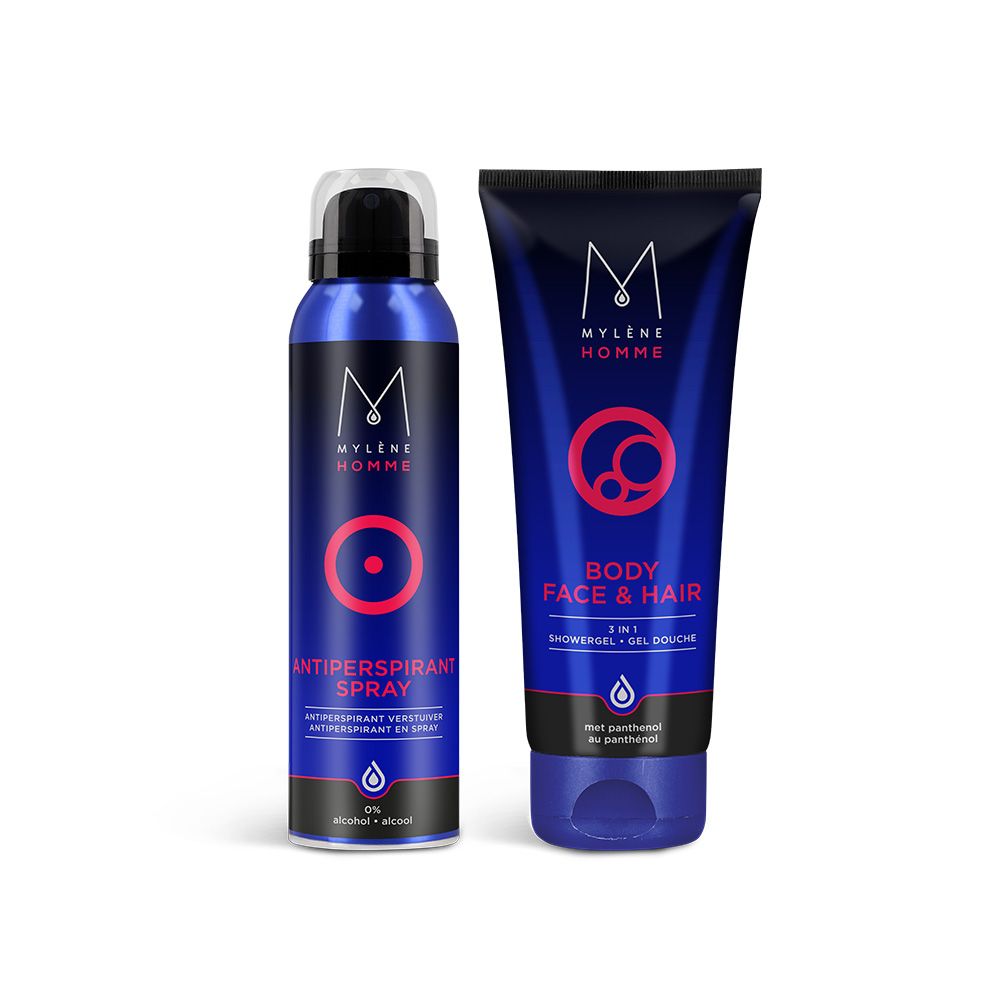 Mylène Homme Pflege-Set – Antiperspirant Spray & 3-in-1 Showergel