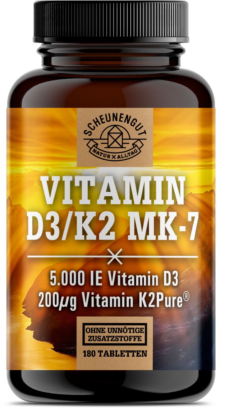 Vitamin D3/K2 Depot - K2Pure® 99,7% All-Trans K2-Mk7 180 St