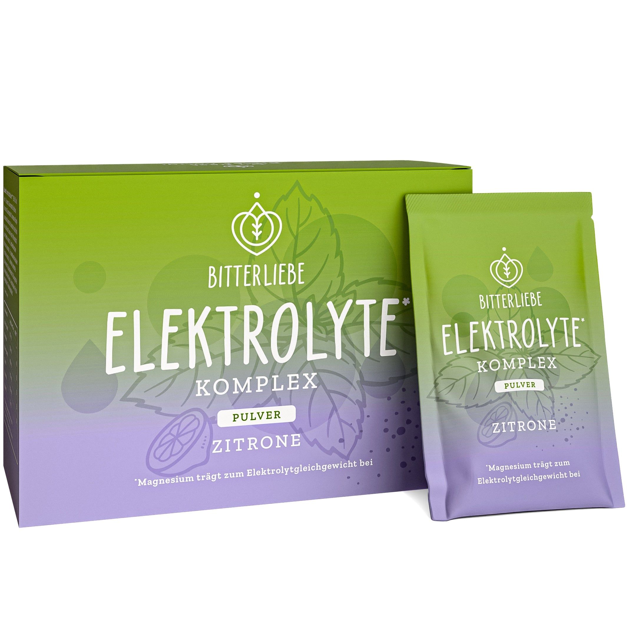 BitterLiebe Elektrolyte* Komplex Zitrone - Elektrolyt Pulver mit Magnesium & Kalium 200 g