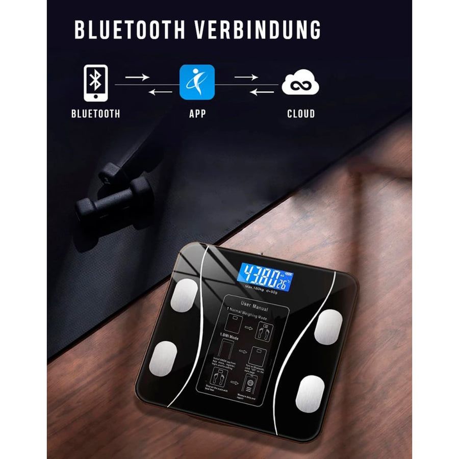 Sport-Knight®  Körperanalysewaage Bluetooth Weiß